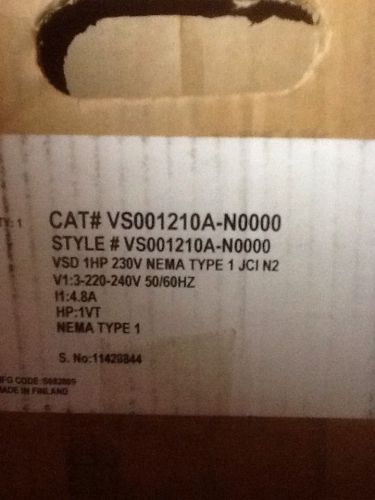 CUTLER HAMMER JOHNSON CONTROLS SVX025A1-2A1N1 VS030210A-N0000 30HP 230V