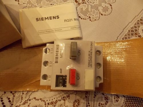 NEW MSP10L  SIEMENS MANUAL MOTOR  STARTER