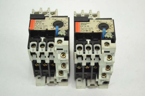 LOT 2 SPRECHER+ SCHUH CT 3-12 380V-AC 1.6/2.5A AMP OVERLOAD RELAY B365765