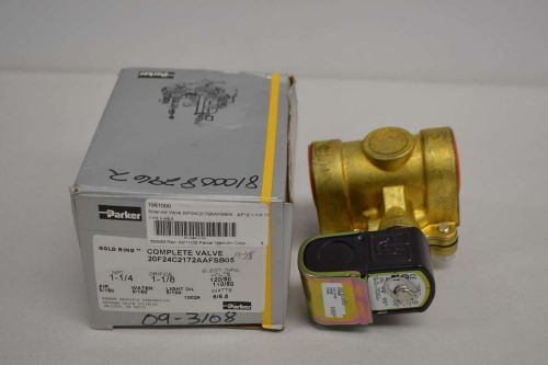 NEW PARKER 20F24C2172AAFSB05 GOLD RING 120V-AC 1-1/4IN SOLENOID VALVE D353347