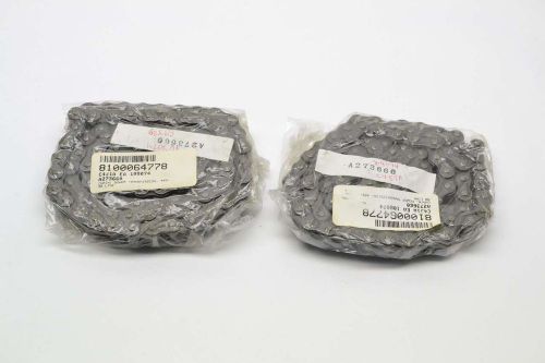LOT 2 NEW TSUBAKI RS40 1/2IN PITCH SINGLE STRAND ROLLER CHAIN 4FT B379404