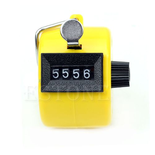 Digital Hand Held Tally Clicker Counter 4 Digit Number Clicker Golf Chrome