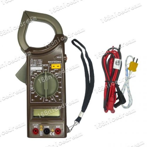 MASTECH M266C Digital Clamp Meter AC/DC Voltage ACA Resistance Temp Tester N0155