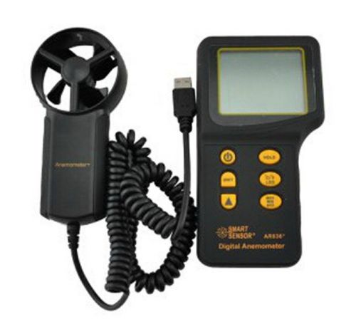 Air Flow Wind Speed Anemometer+Temperature Tester AR836 Smart Sensor