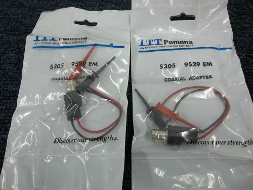 2 ITT POMONA 5305 9529 EM COAXIAL ADAPTER TEST LEAD NEW