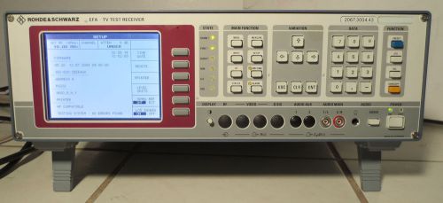 Rohde and Schwarz EFA TV Television Test Receiver 2067.3004.43, B3,B10,B11,B12