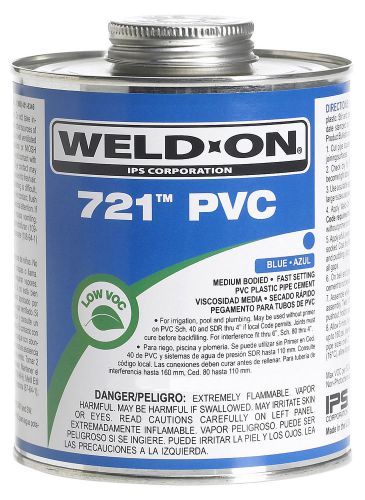 IPS Weld-On 10162 721 PVC Cement, Blue - 1 Pint