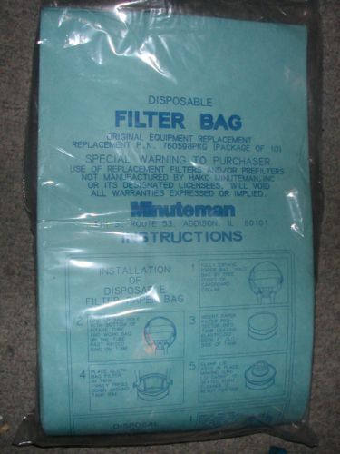 (10) Hako Minuteman 760598PKG Disposable Filter Bag