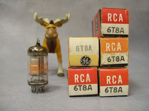 6T8A Vacuum Tubes  Lot of 5  RCA / GE