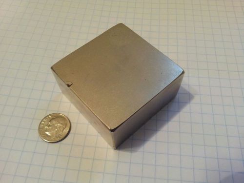 Large NEODYMIUM block MAGNET! N52 grade rare earth magnet. SUPER magnet! Damaged