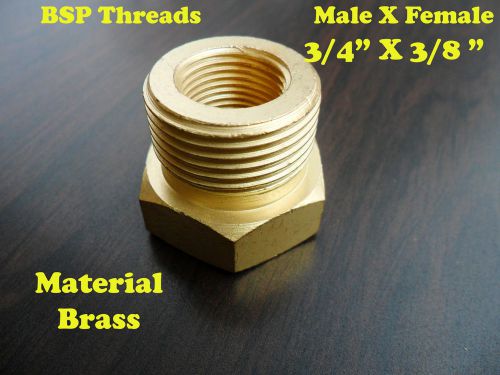 3/4&#034;x3/8&#034; bsp threads brass reducing bush hex  gas plumbing bsp threads for sale