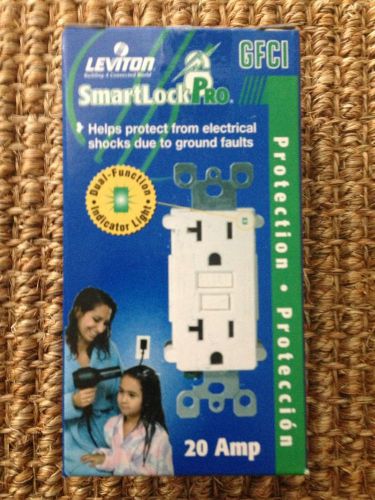 Leviton T7599-C0W 15A-125V Tamper Resistant Smart Lock PRO GFCI Receptacle with