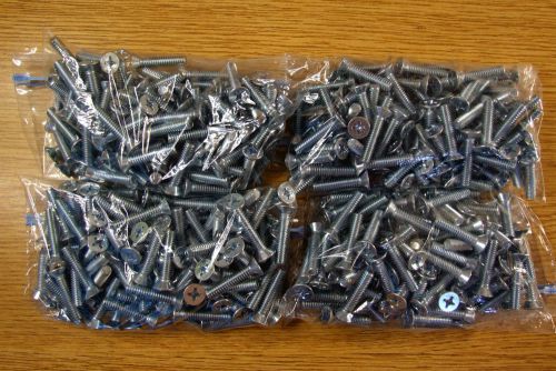 400 pcs. 1/4&#034;-20 x 1 1/4&#034; Stainless Steel Machine Screws, Phillips, Flat Head