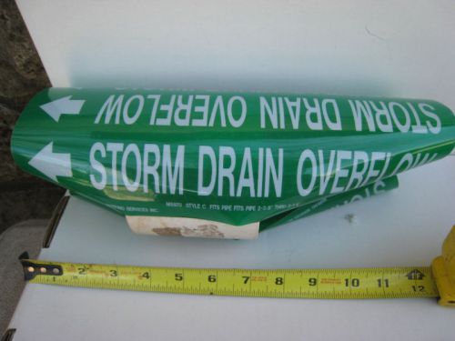 6 Marking Service STORM DRAIN  OVERFLOW   2-3/8 x 3-1/4