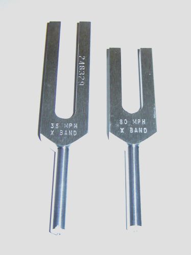 2 MPH Radar Tuning Forks 35 MPH &amp; 80 MPH X BAND Tuning Fork