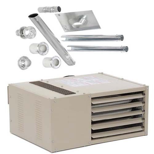 Natural gas heater - 50,000 btu - 700 sqft - 1,650 rpm - 120 volts - 3&#034; vent kit for sale