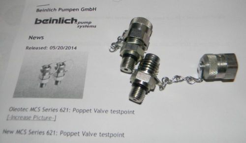 New MCS Series 621 Poppet Valve Testpoint M11x1.25 Oleotec BEINLICH 630 Bar Max