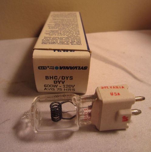 Sylvania BHC DYS DYV 600W 120V 75 HR Bi Pin Projector Projection Light Bulb Lamp