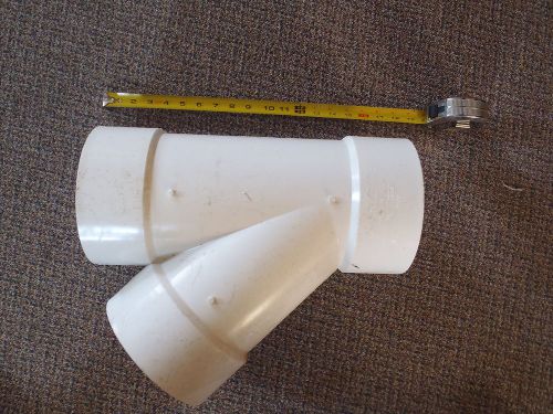 (1) 6&#034; PVC &#034;Y&#034; CHARLOTTE MADE IN USA DMV 45 degree