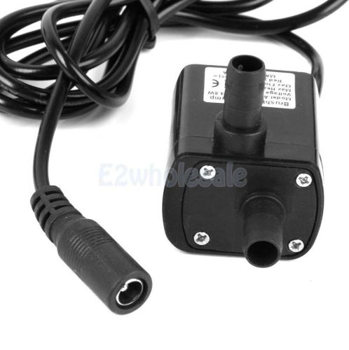 12V Mini Submersible Water Pump Aquarium Fish Pond w/ Anti-slip Strip Inlet