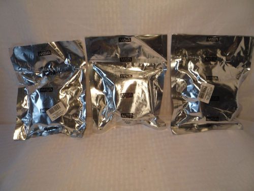 Three (3) MSA Advantage 1000 respirator gas mask P100/HE/CS/CN filters 817588