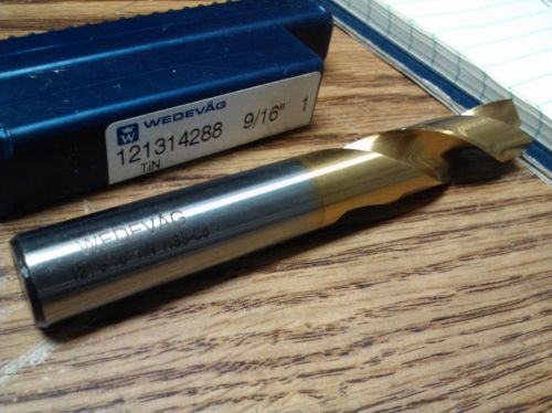 .5625&#034; 9/16&#034; HSCO TiN COATED SCREW MACHINE LENGTH DRILL