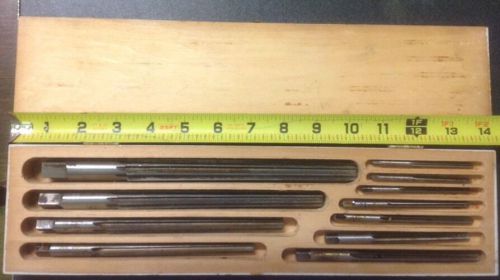 BUTTERFIELD DERBY LINE VT Set Of 11 Tapered Reamers In Wooden Box