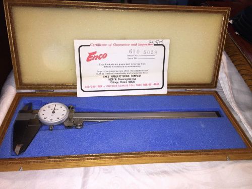 8&#034; Dial Caliper Bestool Kanon .001&#034; 1985 Vintage Machinist Tool In Wood Case