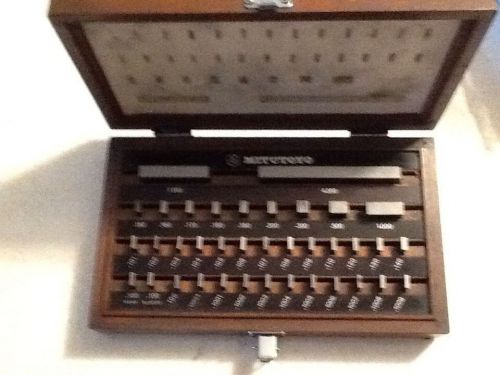 Complete 42 pc.mitutoyo gage gauge block set inspection machinist for sale