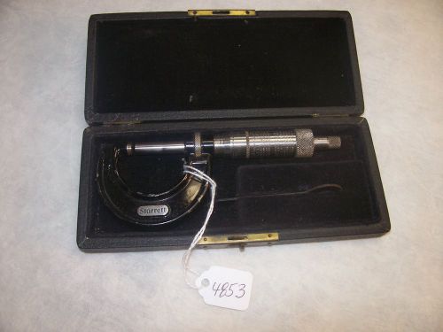 Micrometer, vintage starrett no. 436-1 in., (.001) steel faces, micrometer, usa for sale