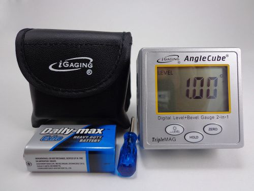 iGaging Angle Cube Digital Angle Protractor Gauge