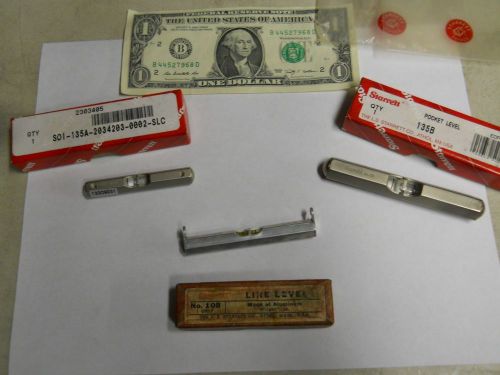 Starrett Pocket Levels  3 different   Pocket &amp; Line Levels.