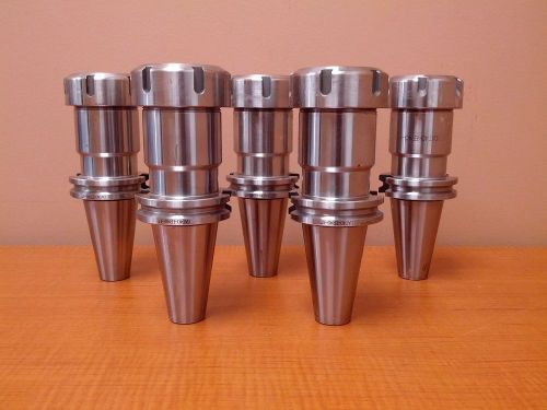 5 Pcs CAT40-ER32 V-Flange Collet Chucks with 4&#039;&#039; Gage Length, #1601-0020x5