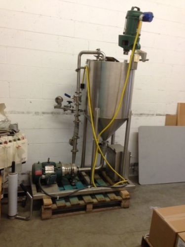 50 Gal. Stainless Steel Mixing &amp; Recirculating Tank - pharm/food/bio processing