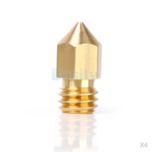 4pcs 0.5mm Copper Extruder Nozzle Print Head for 1.75mm Makerbot MK8 3D Printer