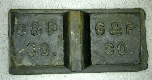 Vintage G &amp; P CO., Double Lead Ingot