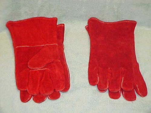 2 PAIR MEN&#039;S WELDING GLOVES 100% LEATHER