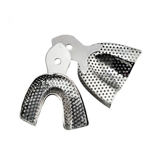 New 2pcs Dental Stainless Steel Anterior Dental Impression Trays