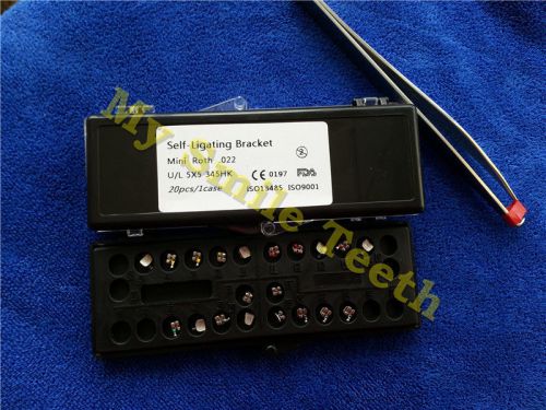 10 Set Dental Orthodontic Metal Self-Ligating Bracket ROTH 022 345Hooks Brackets