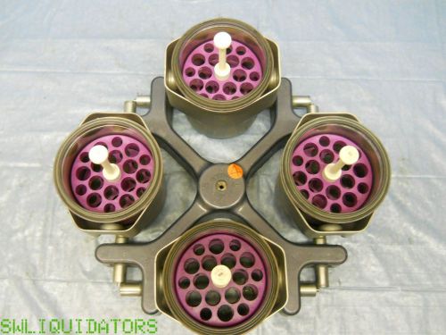 This is beckman centrifuge rotor 7-84 w x 4 swing buckets x 4 inserts (4) for sale