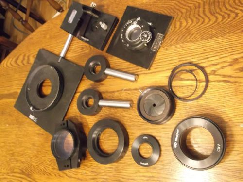 LAB LOT optomechanical rings, iris, shutter, misc optic mounts - Oriel Newport