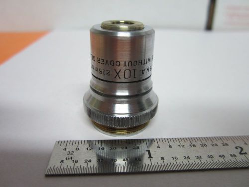 MICROSCOPE OBJECTIVE BAUSCH LOMB 10X OPTICS BIN#B3-D-26