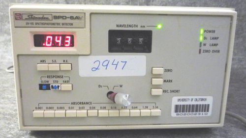 SHIMADZU SPECTROMETRIC DETECTOR  PIXIE M/PXJ 43B1(ITEM # 2947/17T)