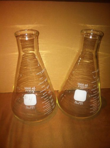 1000ml Pyrex Erlenmeyer Flask 4980 qty 2