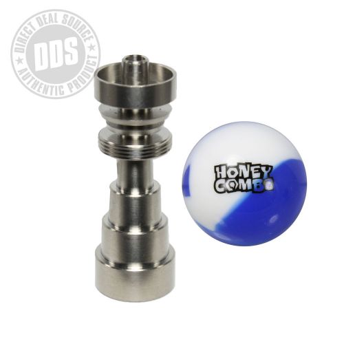 10mm 14mm 19mm 6-in-1 male female titanium nail + free honeycombz silicone ball for sale