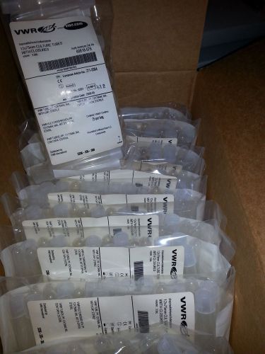 25 VWR Culture Tubes, PP, Dual-Position Caps 12 x 75 mm, Sterile PN: 60818-576