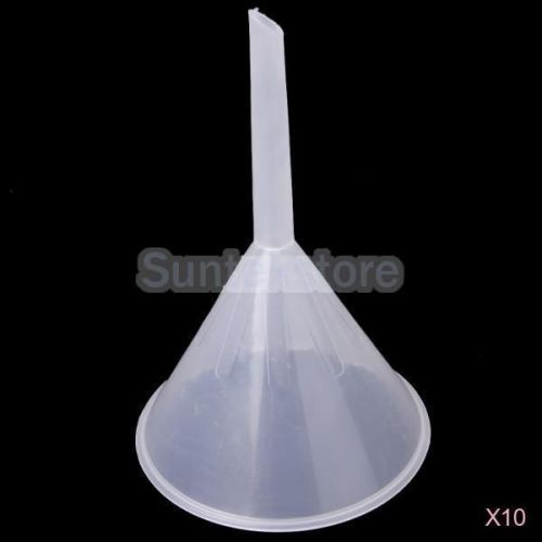 10x Plastic Mouth Dia. 9cm Funnel for Kitchen Laboratory Test Garage Car Auto