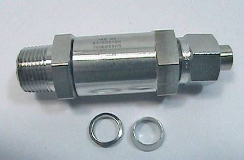 Swagelok SS-6C2-10 Poppet Check Valve 3/8&#034; MNPT x 3/8&#034; Tube 10psig NOS