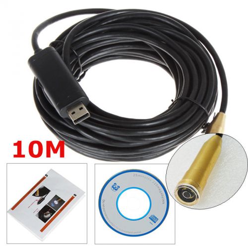 10m usb waterproof borescope endoscope inspection snake tube pipe camera 4 led for sale