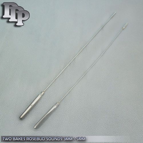 Two Pcs Bakes Rosebud Urethral Sounds 3MM &amp; 5MM